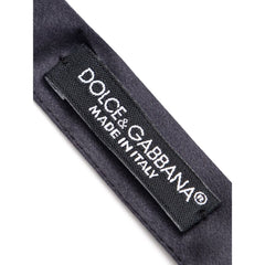 Dolce & Gabbana Gray Silk Bowty -   -  Dolce & Gabbana.