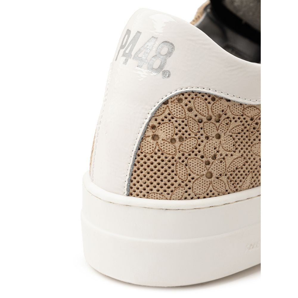 P448 Beige Leather Sneaker -   -  P448.