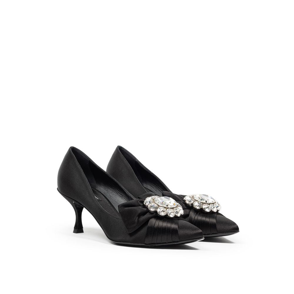 Dolce & Gabbana Black Viscose Pump -   -  Dolce & Gabbana.