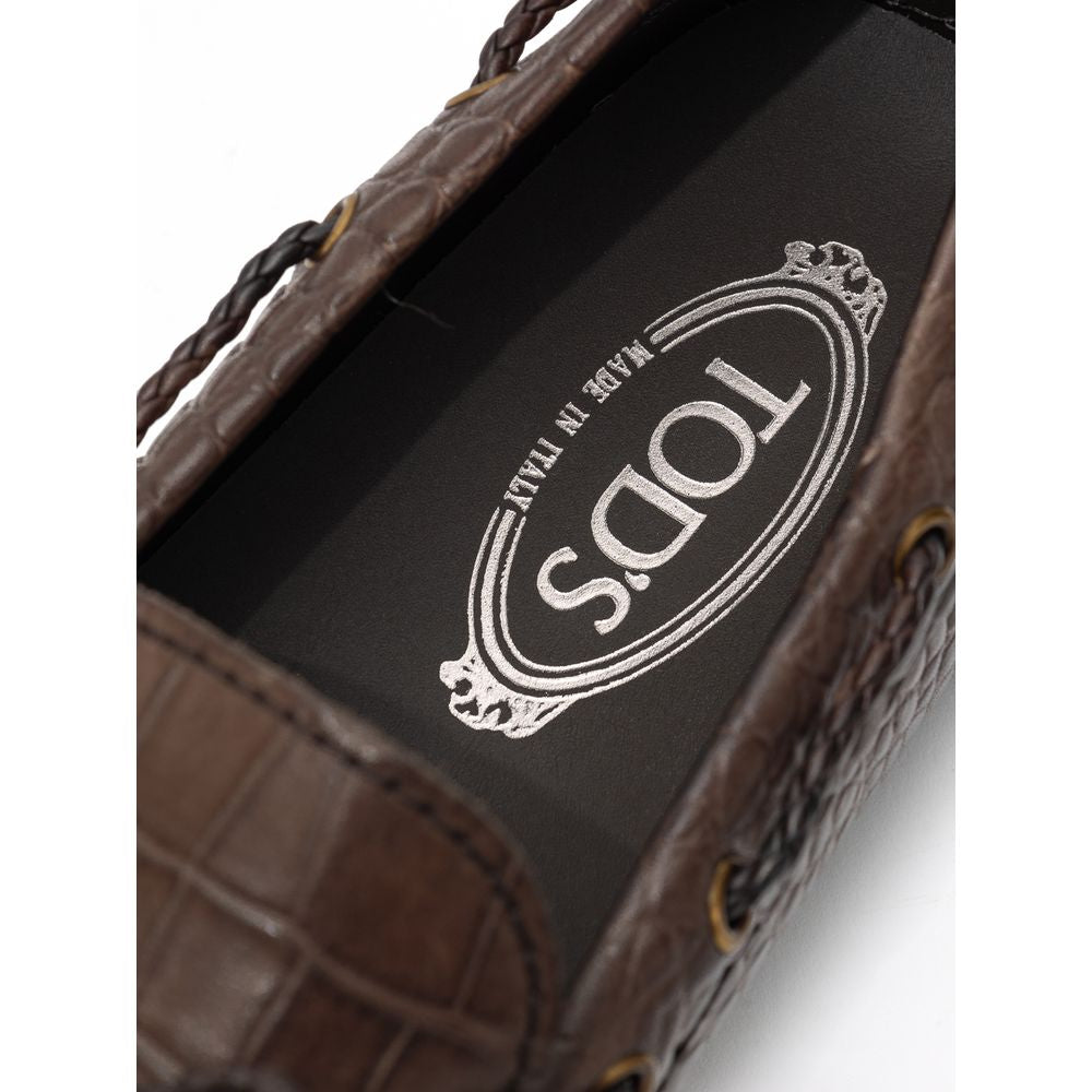 Tod's Brown Leather Moccassin -   -  Tod's.