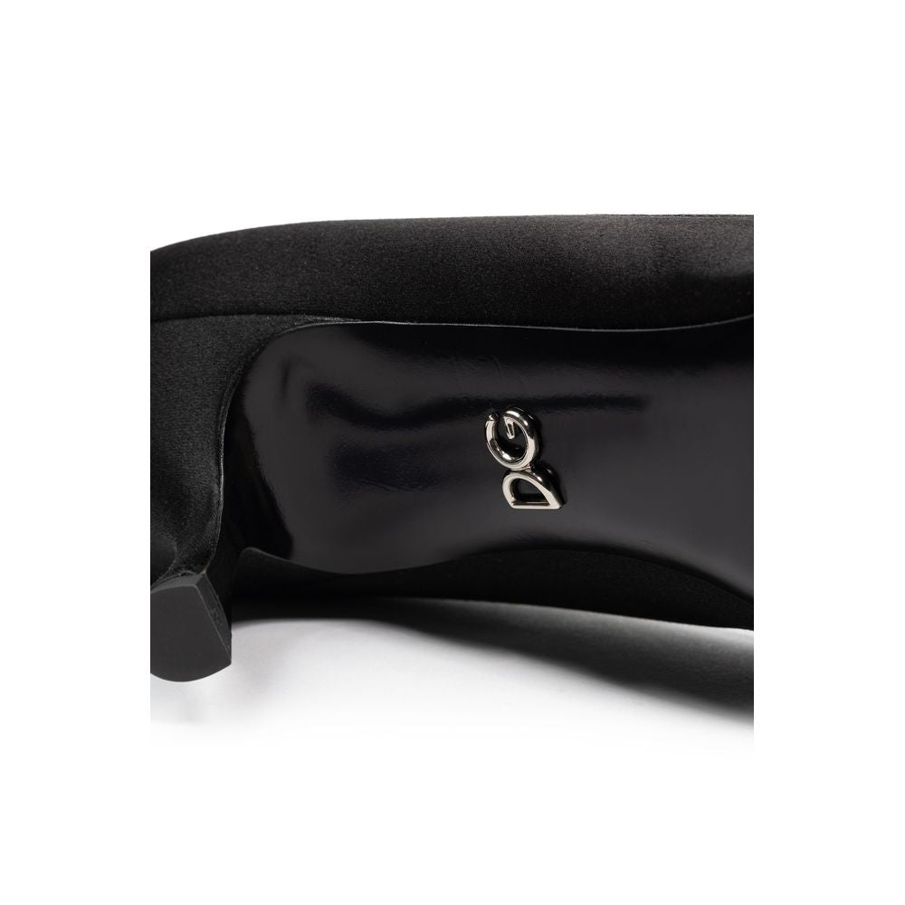 Dolce & Gabbana Black Viscose Pump -   -  Dolce & Gabbana.