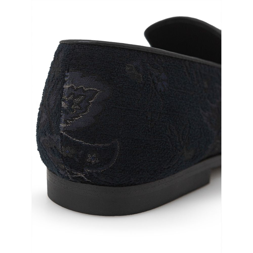 Etro Blue Leather Slip-On Loafer -   -  Etro.