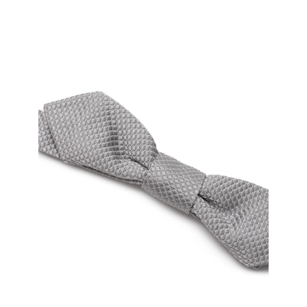Dolce & Gabbana Gray Silk Bowty -  Neckties, Men -  Dolce & Gabbana.