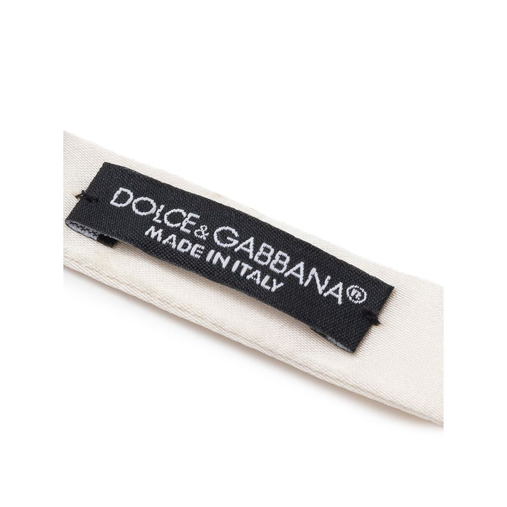 Dolce & Gabbana White Silk Bowty -  Neckties, Men -  Dolce & Gabbana.