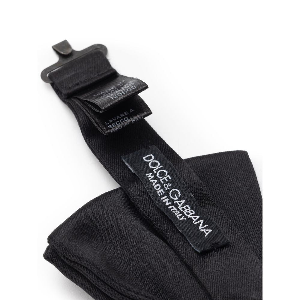 Dolce & Gabbana Black Silk Bowty -  Neckties, Men -  Dolce & Gabbana.