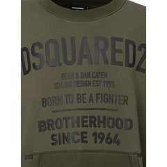 Dsquared² Green Cotton Hoody -   -  Dsquared².