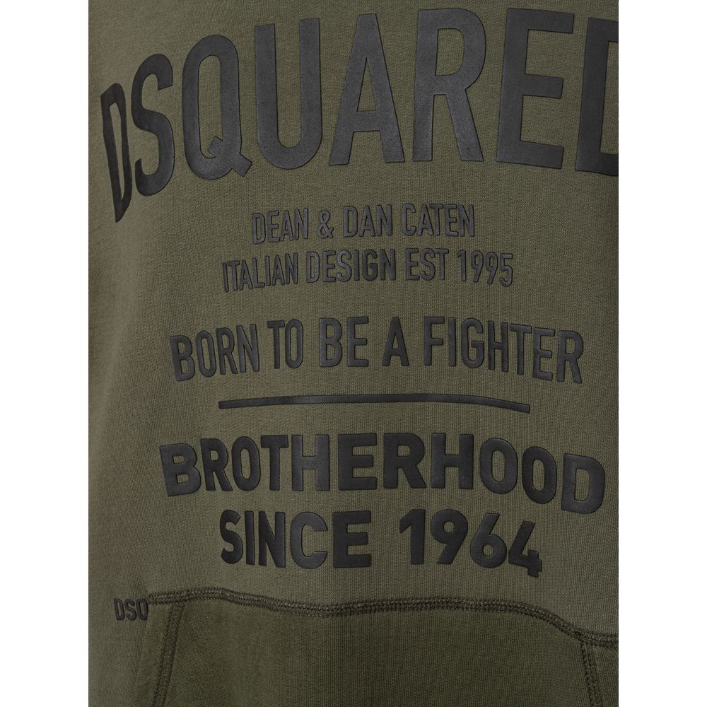 Dsquared² Green Cotton Hoody -   -  Dsquared².