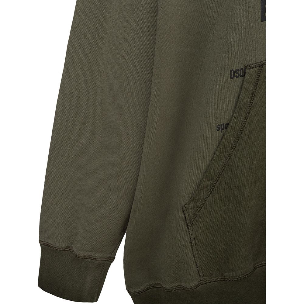 Dsquared² Green Cotton Hoody -   -  Dsquared².