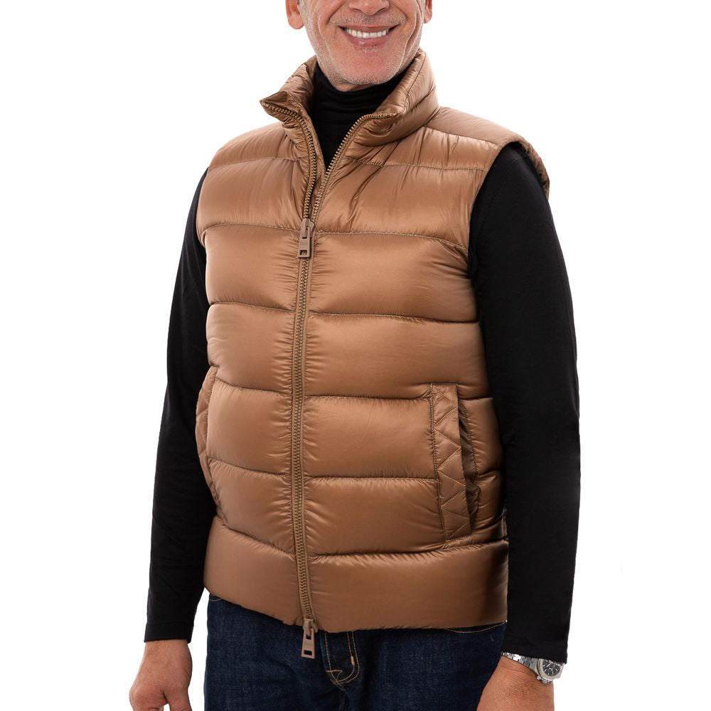 Herno Brown Polyamide Sleveless Jacket -  Vests for Men Suits -  Herno.