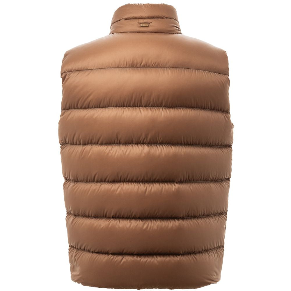 Herno Brown Polyamide Sleveless Jacket -  Vests for Men Suits -  Herno.