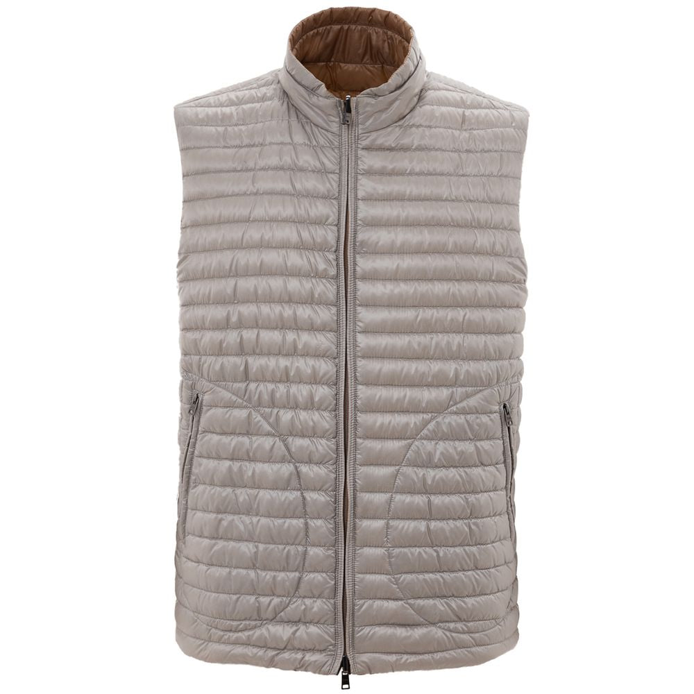 Herno Brown Polyamide Sleveless Jacket -  Vests for Men Suits -  Herno.