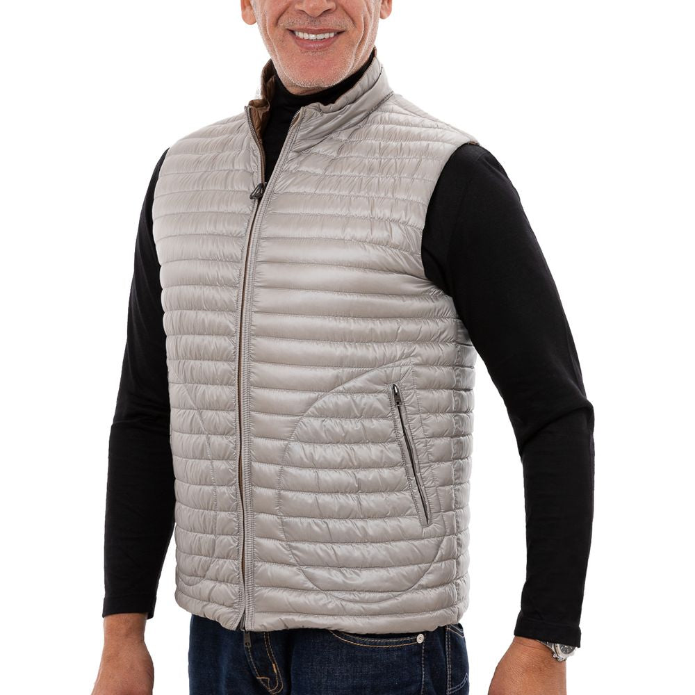 Herno Brown Polyamide Sleveless Jacket -  Vests for Men Suits -  Herno.