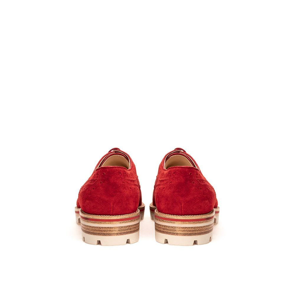 Christian Louboutin Red Suede Leather Oxfords And Derby -   -  Christian Louboutin.