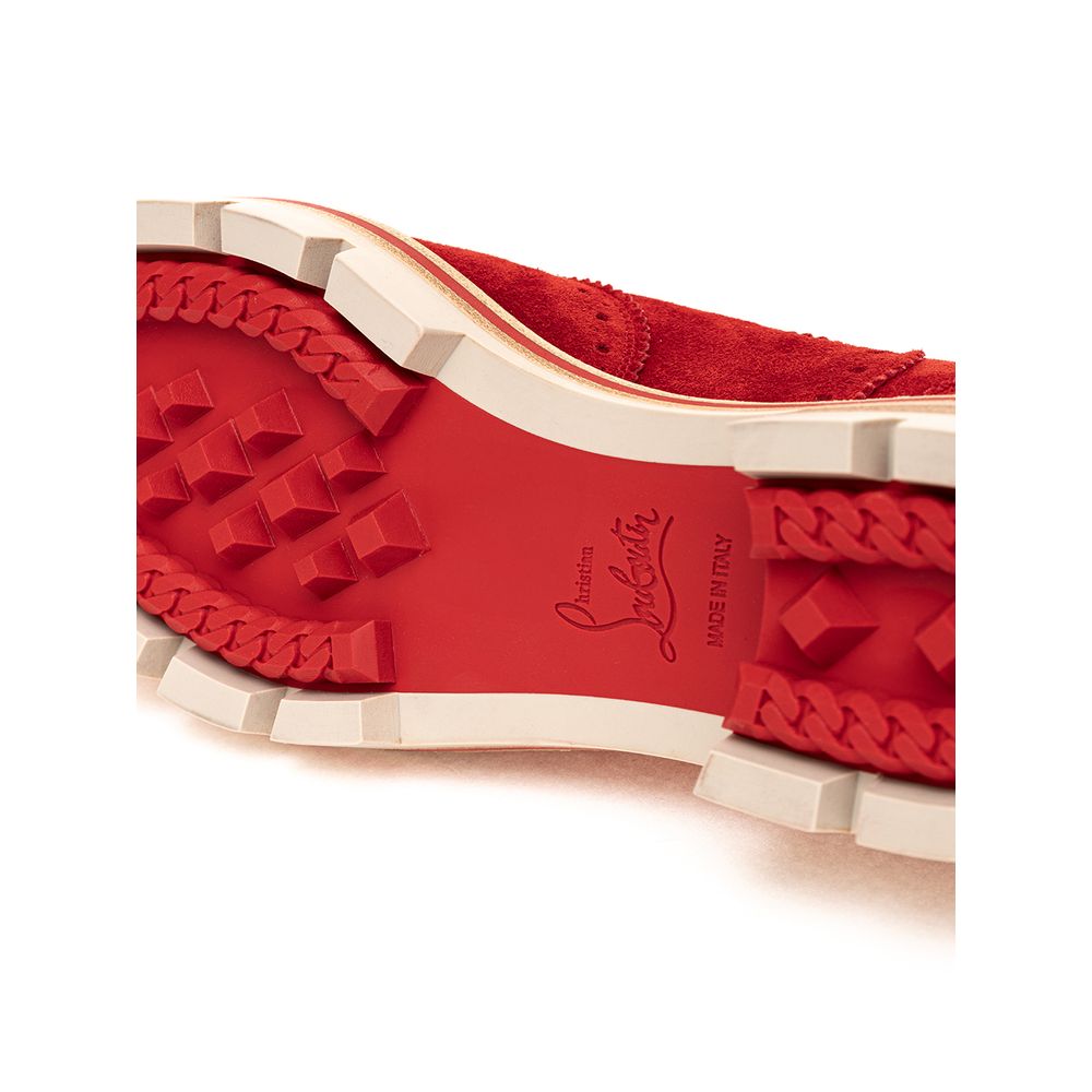 Christian Louboutin Red Suede Leather Oxfords And Derby -   -  Christian Louboutin.