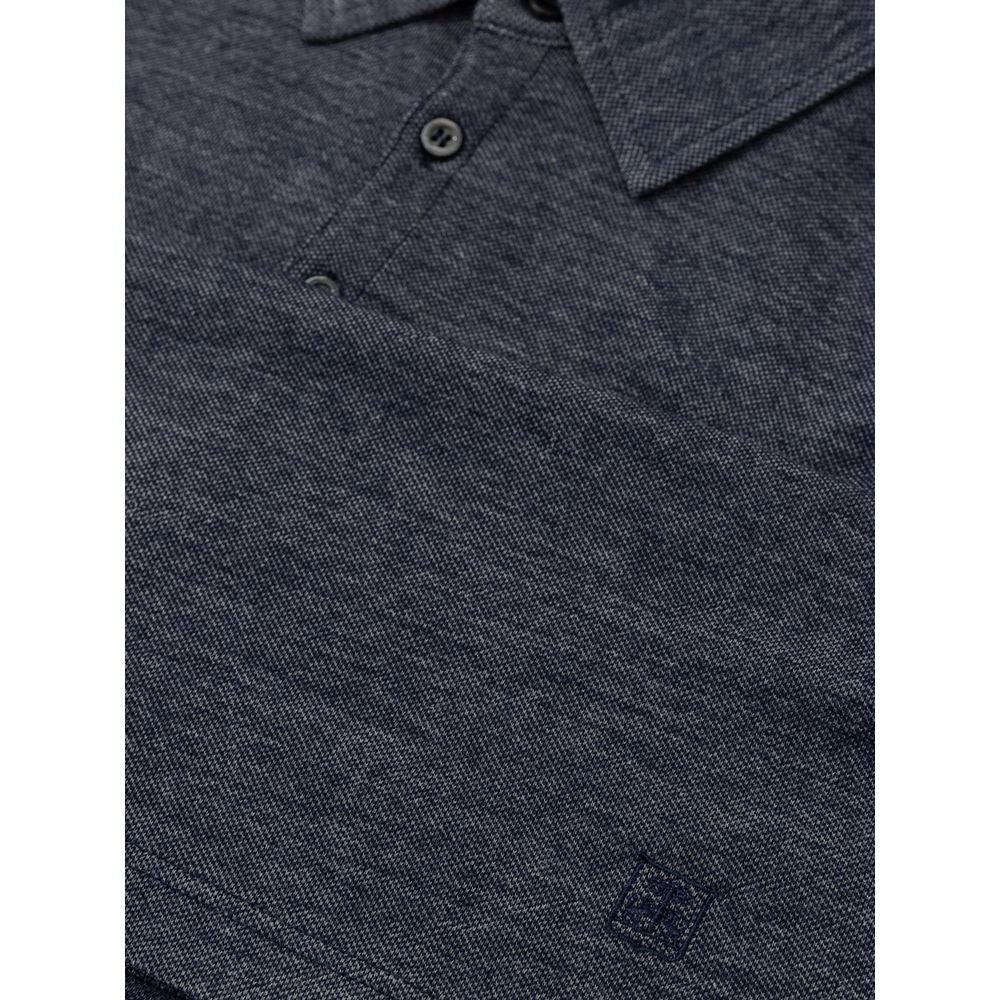 Corneliani Blue Wool Polo Shirt -   -  Corneliani.