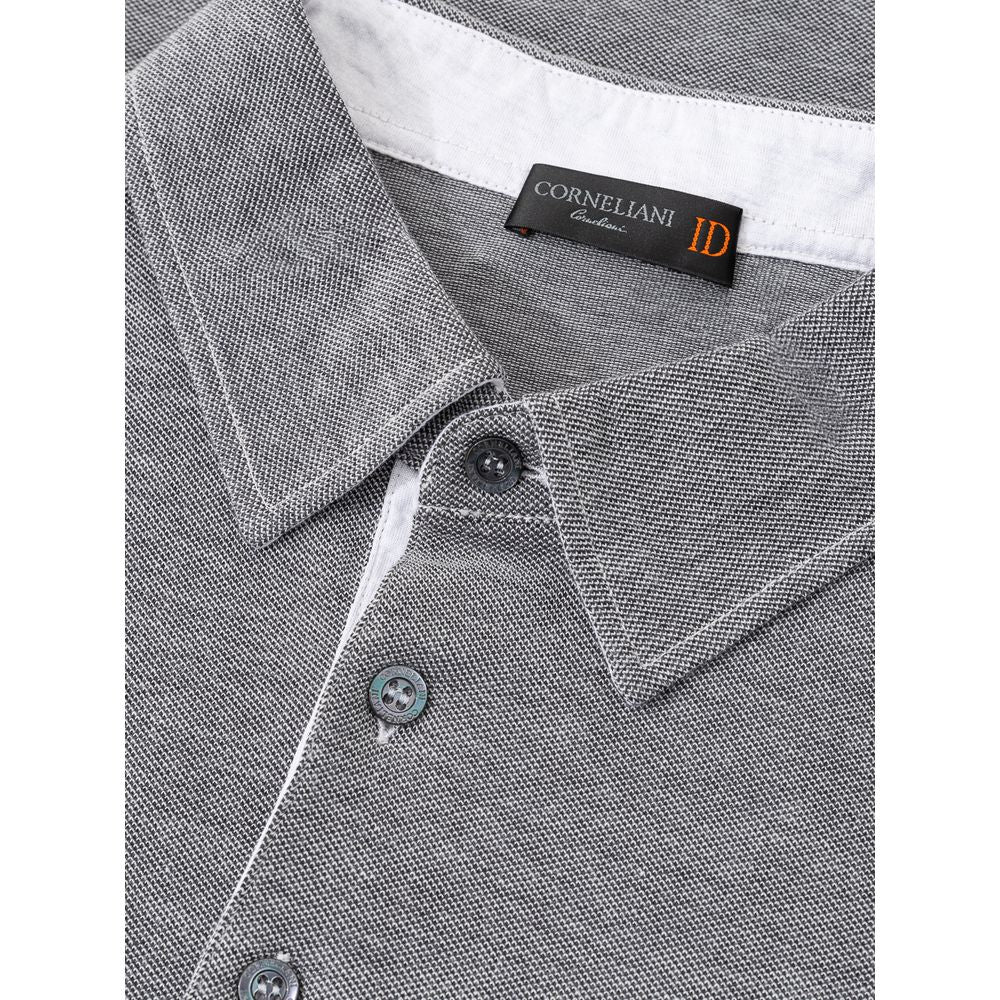 Corneliani Gray Cotton Polo Shirt -   -  Corneliani.