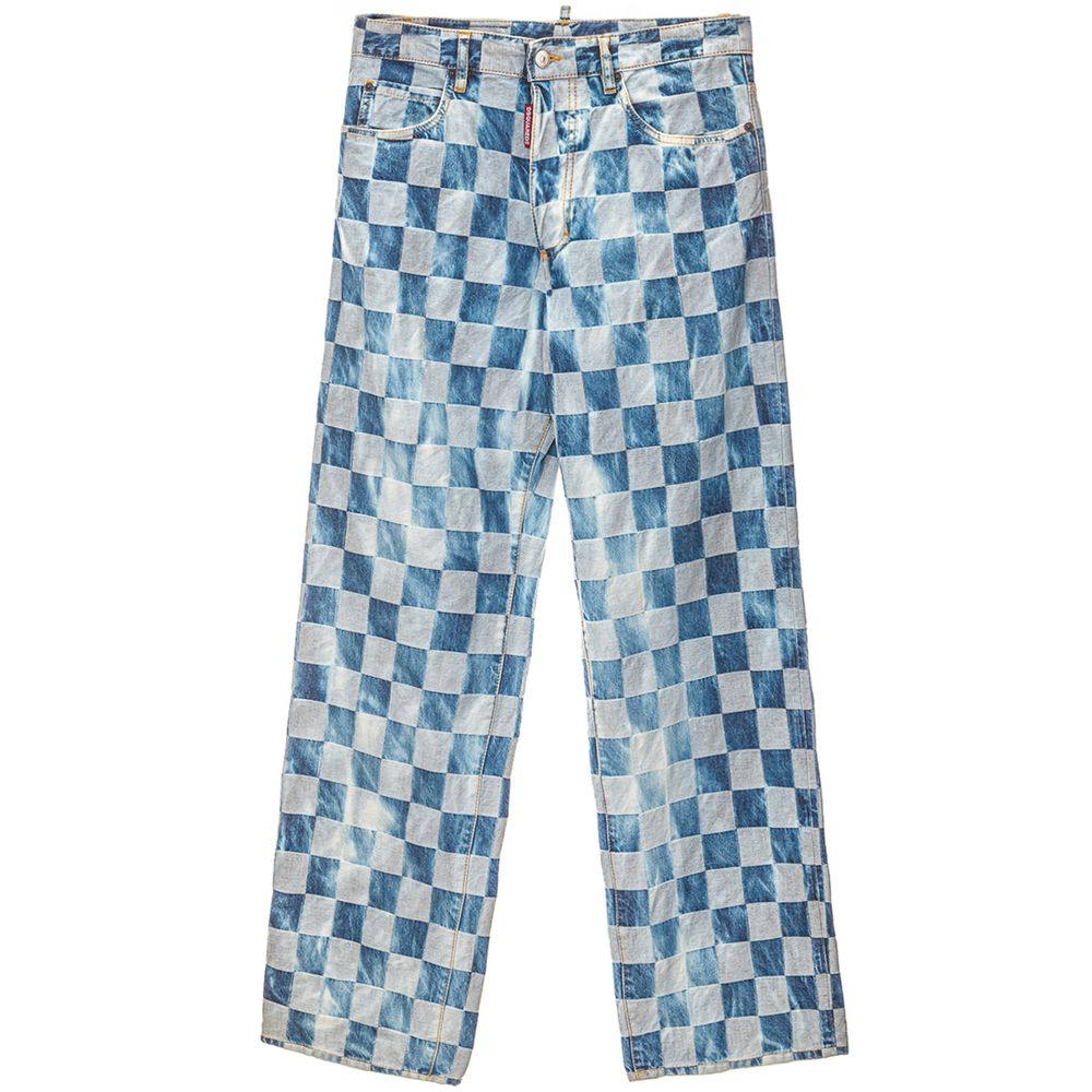 Dsquared² Blue Cotton Relaxed Fit Jean -   -  Dsquared².