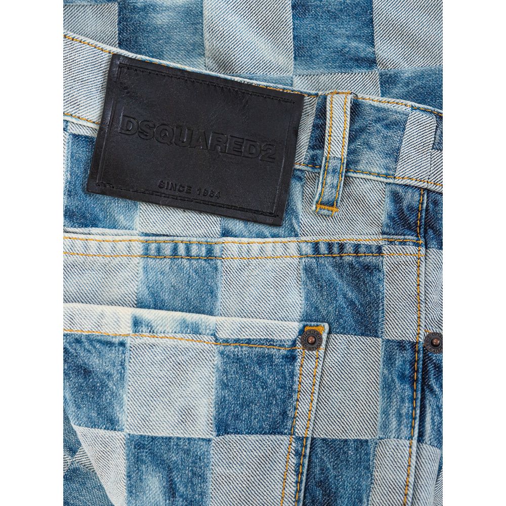 Dsquared² Blue Cotton Relaxed Fit Jean -   -  Dsquared².