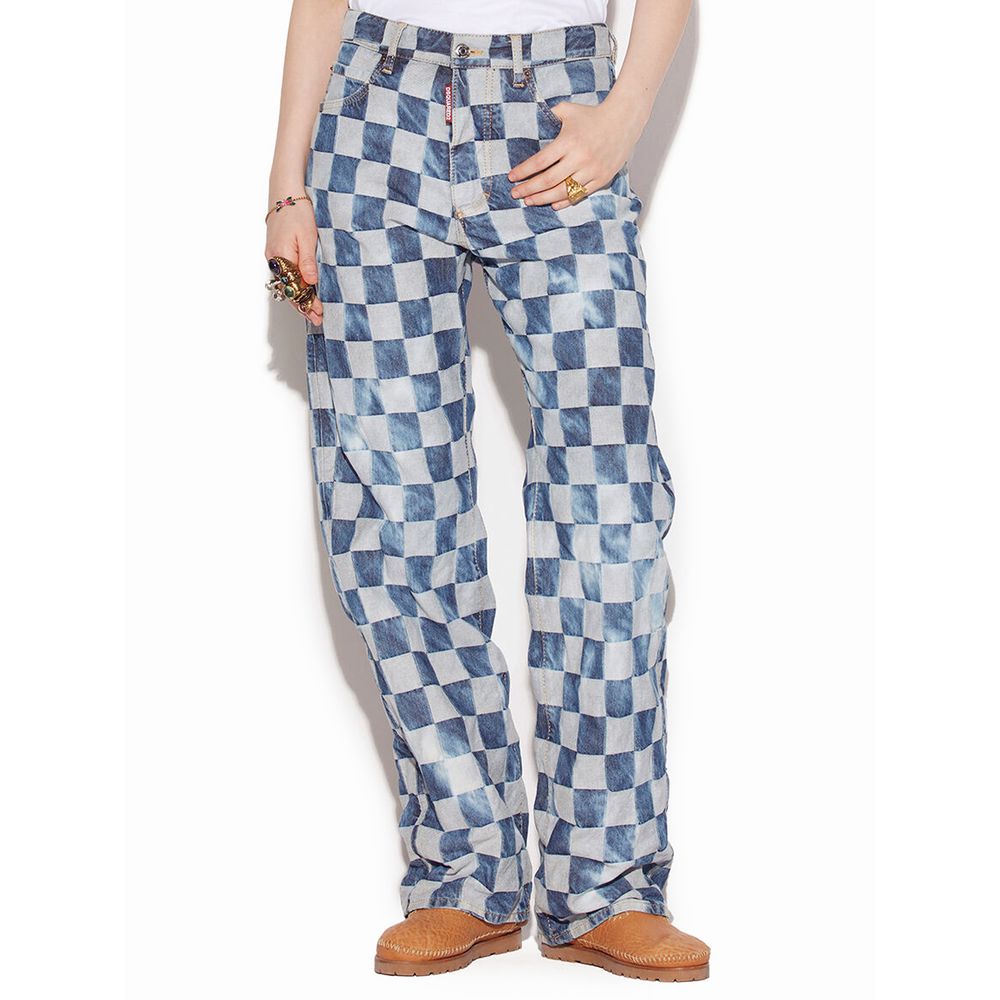 Dsquared² Blue Cotton Relaxed Fit Jean -   -  Dsquared².