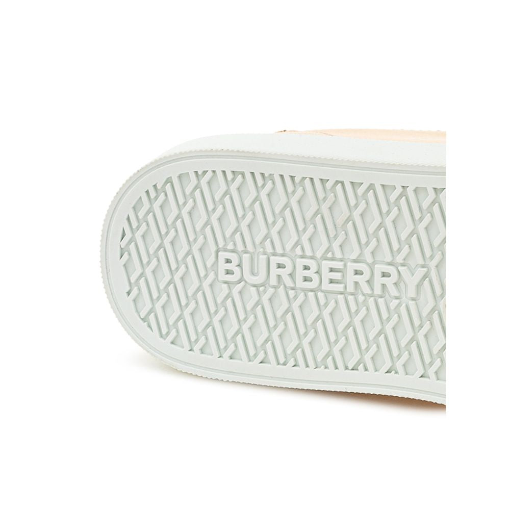 Burberry Pink Leather Sneaker -   -  Burberry.