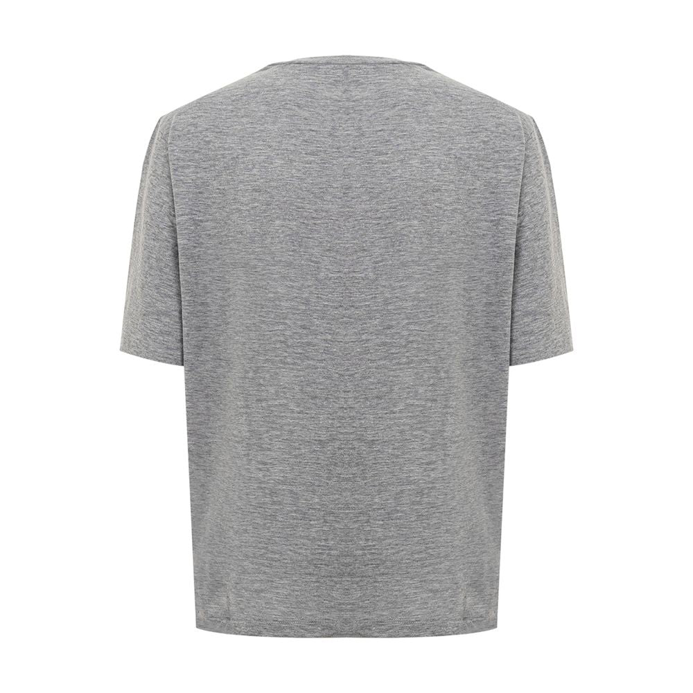 Dsquared² Chic Gray Cotton Tee for the Modern Woman -   -  Dsquared².