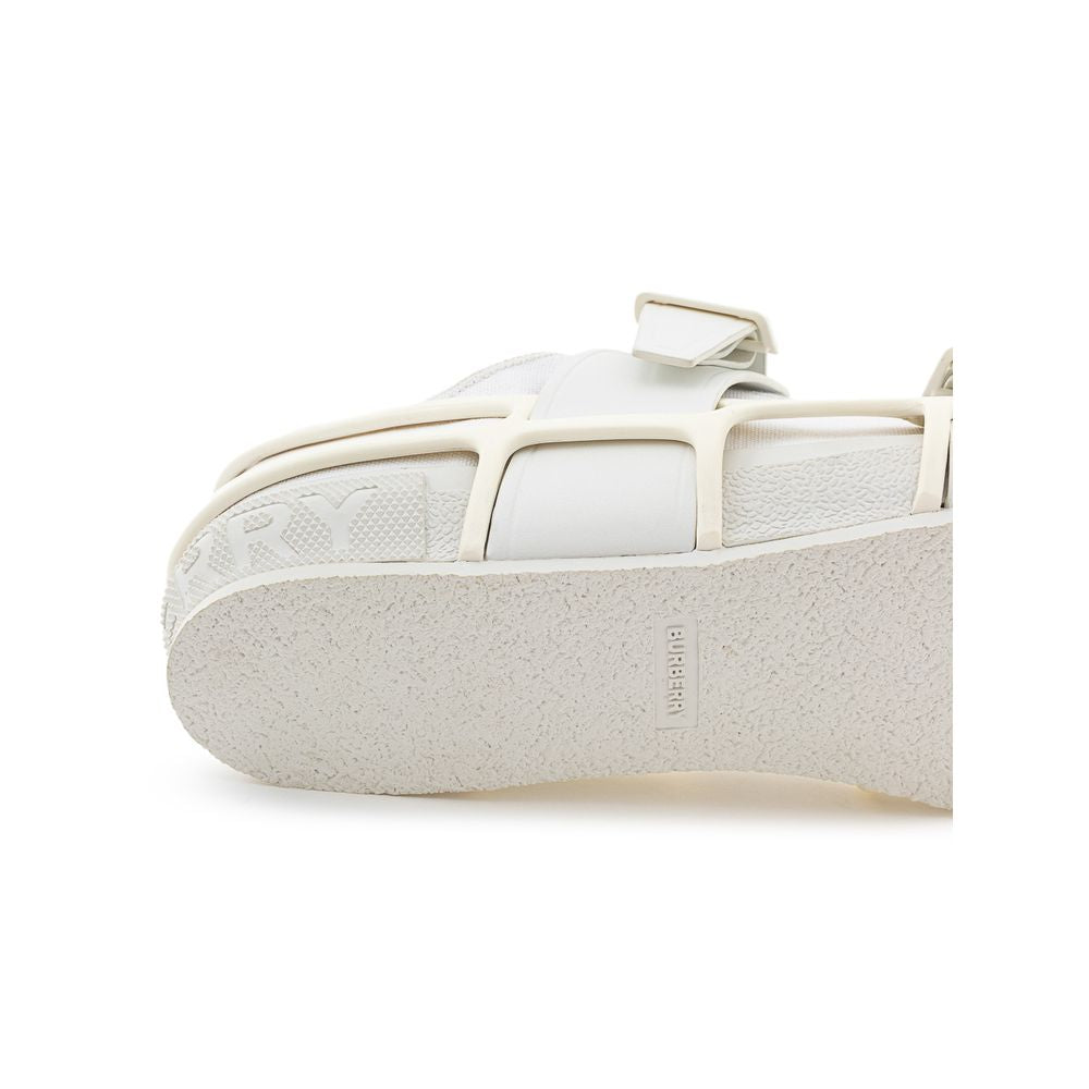 Burberry White Cotton Sneaker -   -  Burberry.