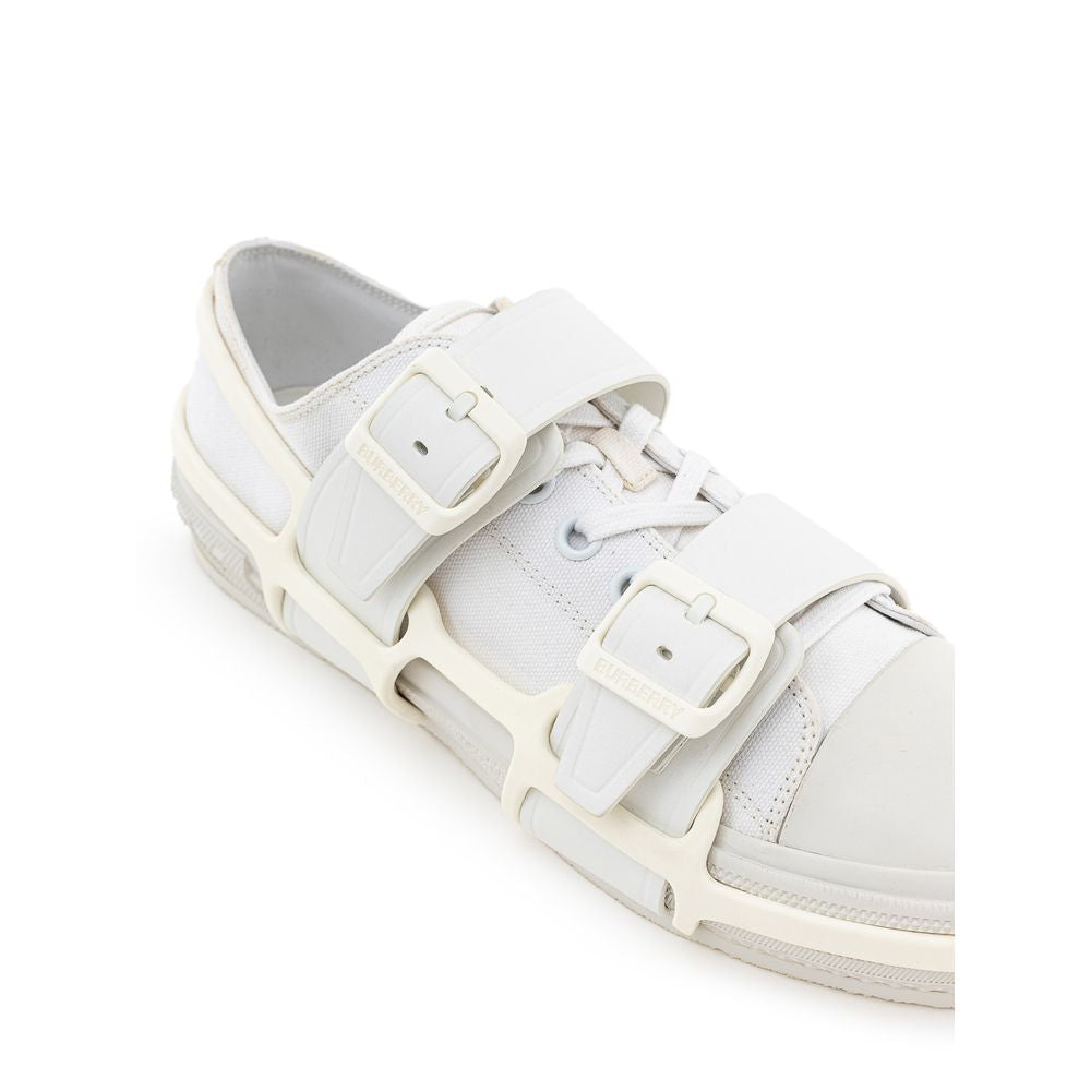 Burberry White Cotton Sneaker -   -  Burberry.