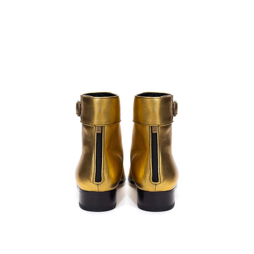 Saint Laurent Gold Leather Boot -   -  Saint Laurent.