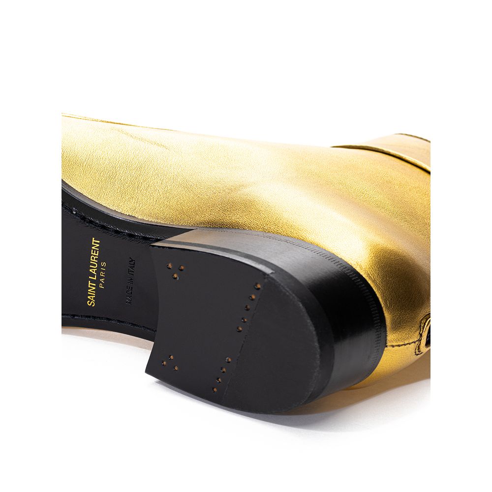 Saint Laurent Gold Leather Boot -   -  Saint Laurent.