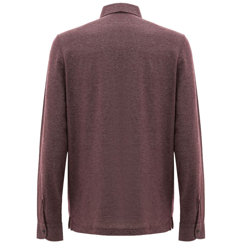 Corneliani Purple Cotton Polo Shirt -   -  Corneliani.