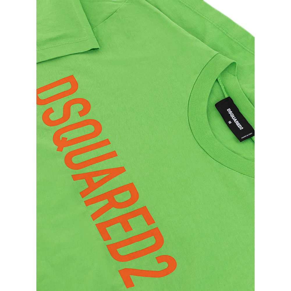 Dsquared² Electric Green Cotton Tee for Men -   -  Dsquared².