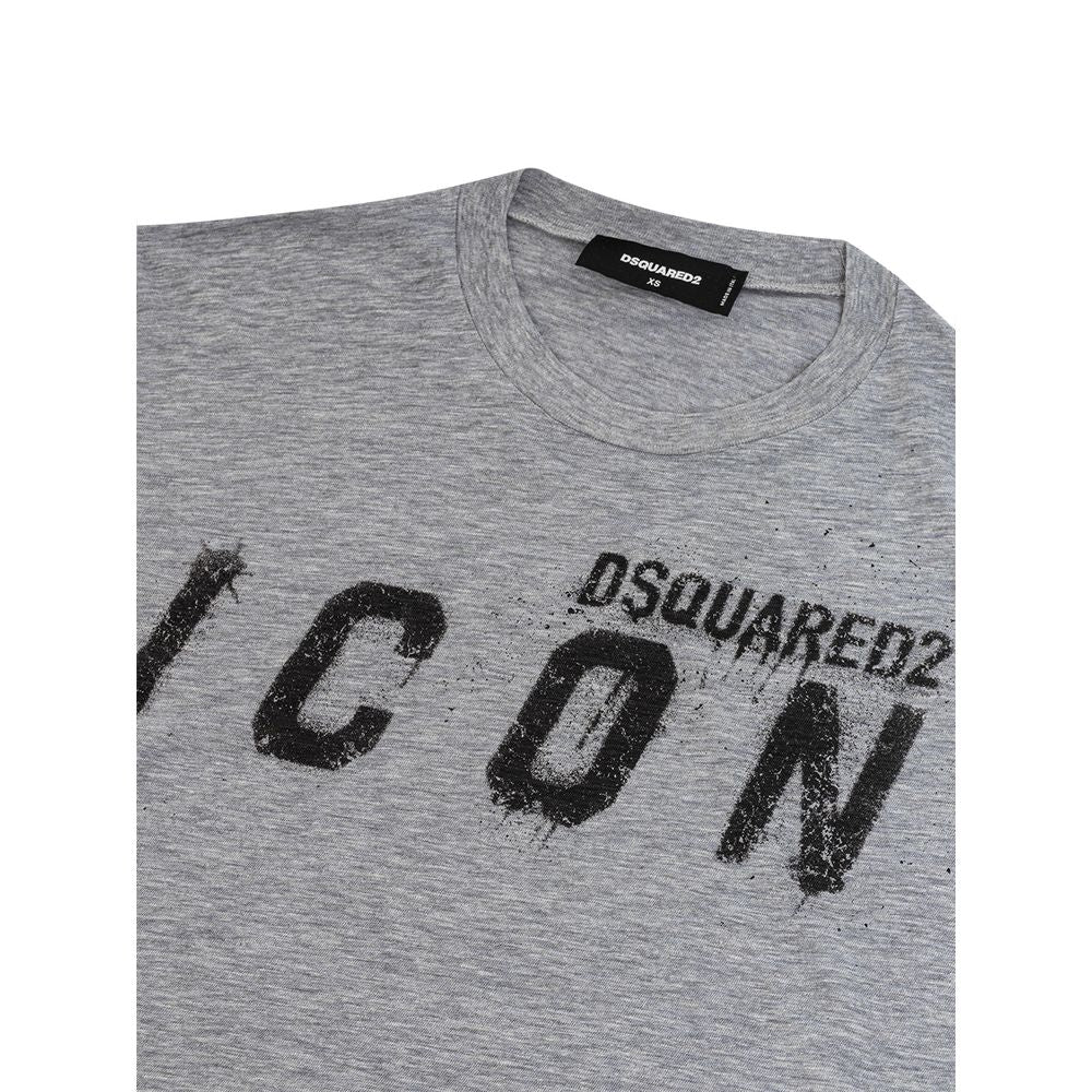 Dsquared² Sleek Gray Cotton Tee for Stylish Men -   -  Dsquared².
