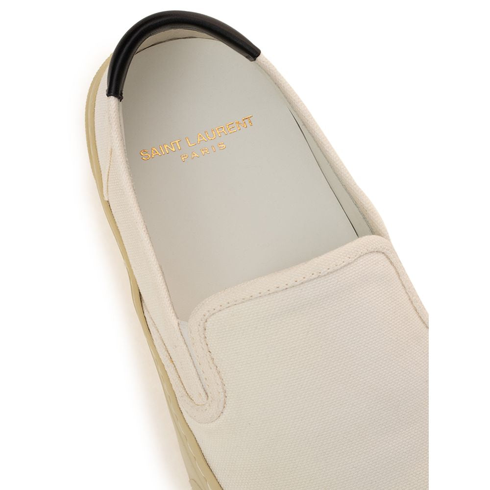 Saint Laurent White Cotton Sneaker -   -  Saint Laurent.