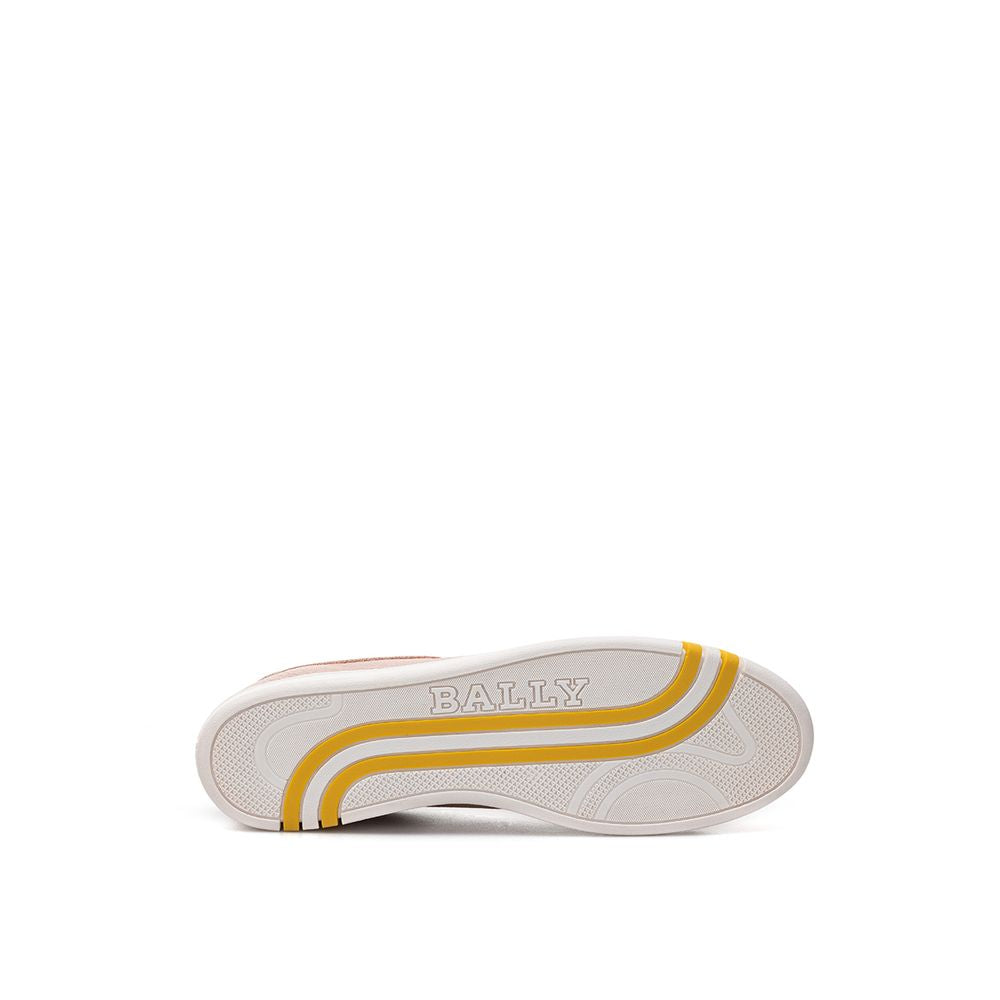 Bally Elegant Pink Cotton Leather Sneakers -   -  Bally.