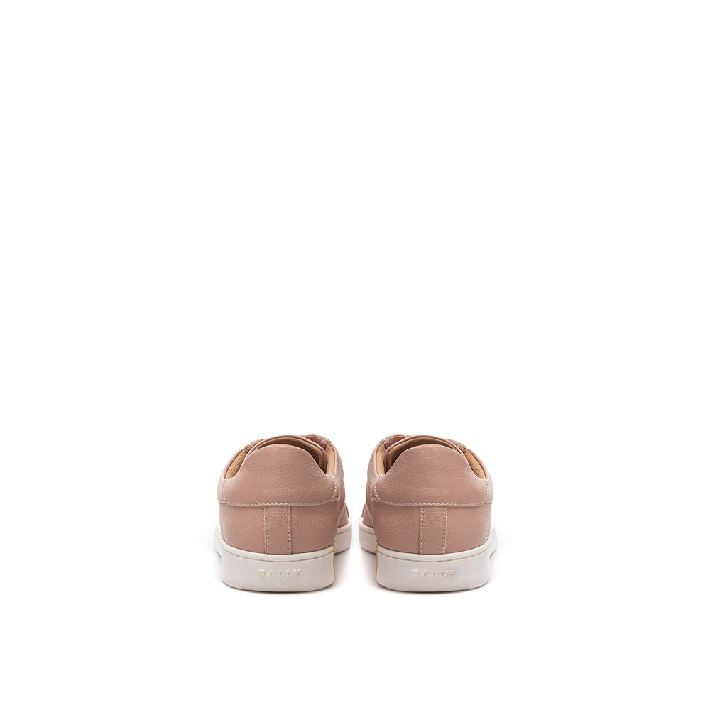 Bally Elegant Pink Cotton Leather Sneakers -   -  Bally.