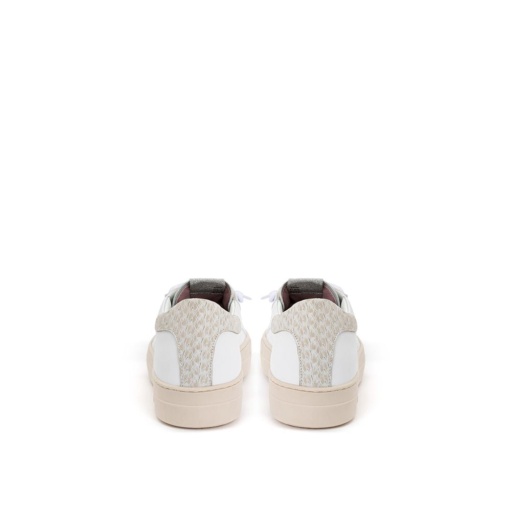 P448 White Leather Sneakers Elegant Casual Footwear -   -  P448.