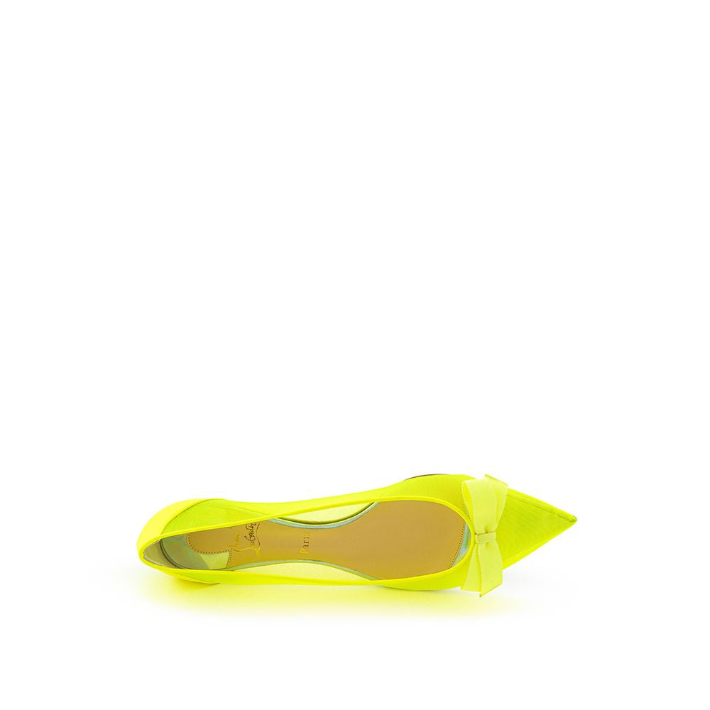 Christian Louboutin Sunshine Yellow Mesh Flat Elegance -   -  Christian Louboutin.