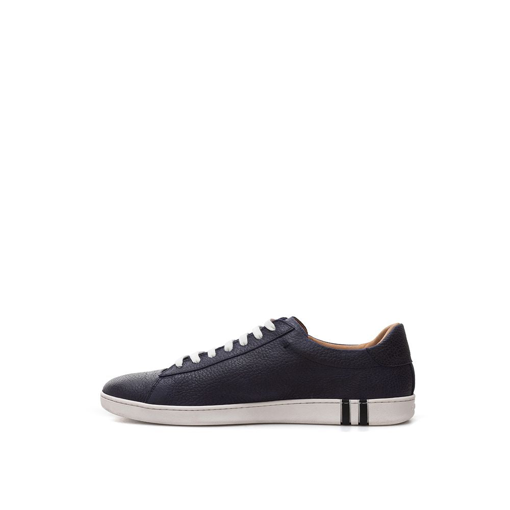 Bally Elegant Blue Leather Sneakers For Men -   -  Bally.