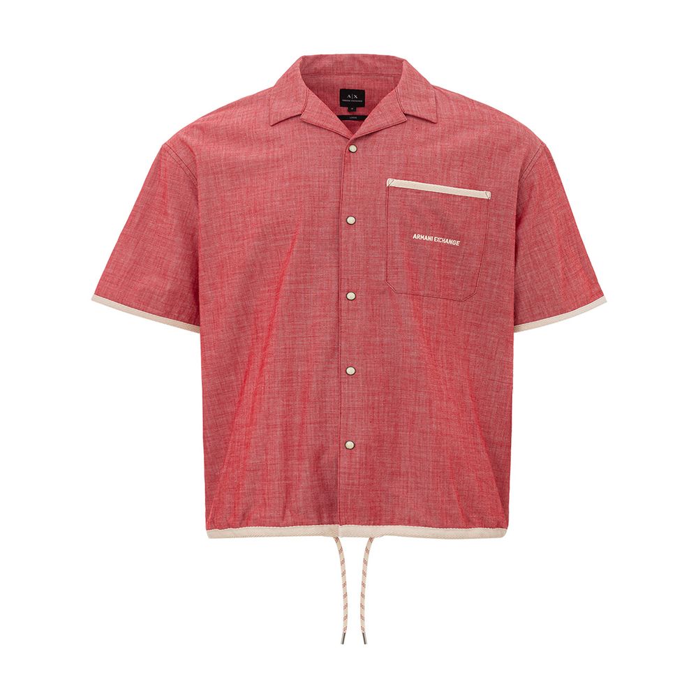 Armani Exchange Crimson Cotton Classic Men's Shirt -   -  Armani Exchange.