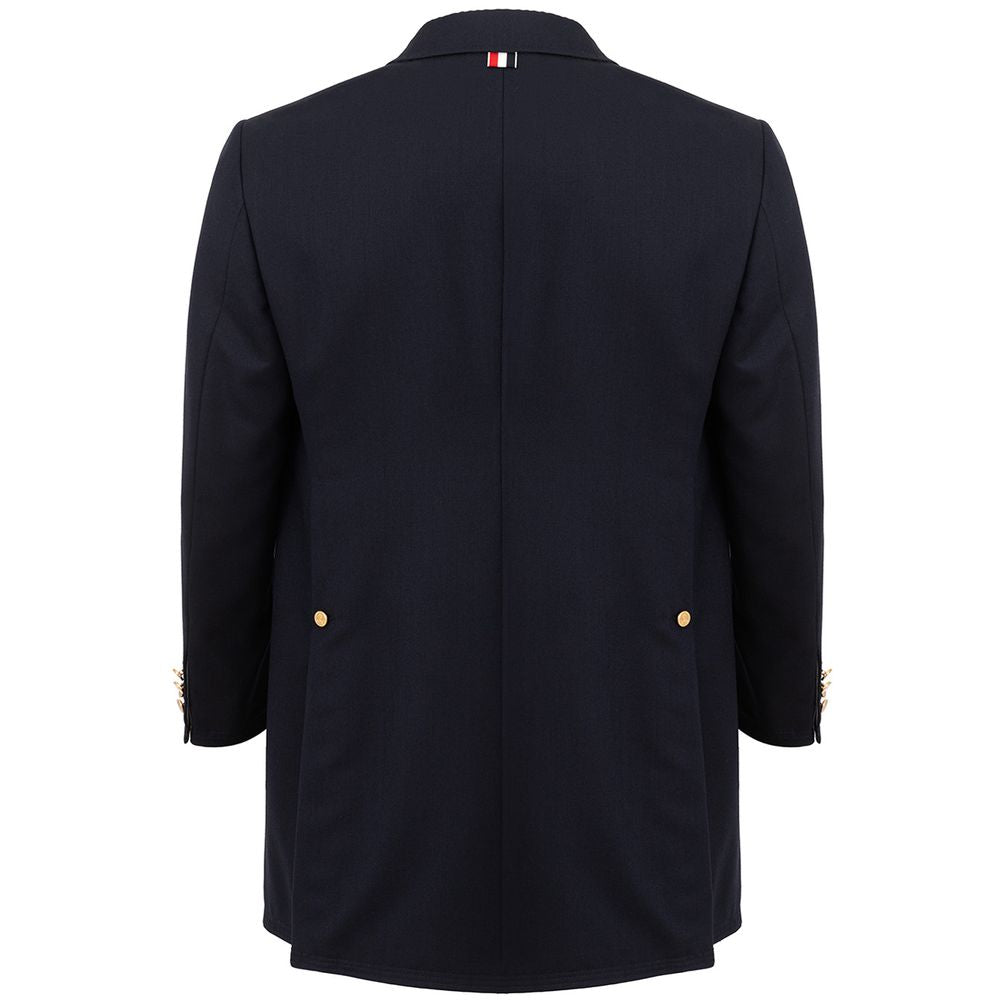 Thom Browne Elegant Wool Jacket in Signature Blue -   -  Thom Browne.