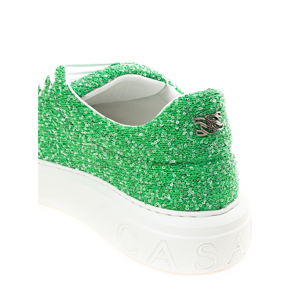 Casadei Emerald Elegance Leather Sneakers -   -  Casadei.