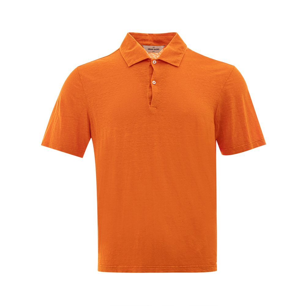 Gran Sasso Elegant Orange Linen Polo Shirt -   -  Gran Sasso.
