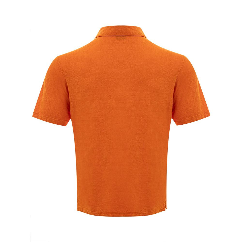 Gran Sasso Elegant Orange Linen Polo Shirt -   -  Gran Sasso.