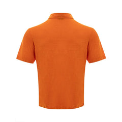 Gran Sasso Elegant Orange Linen Polo Shirt -   -  Gran Sasso.