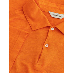 Gran Sasso Elegant Orange Linen Polo Shirt -   -  Gran Sasso.