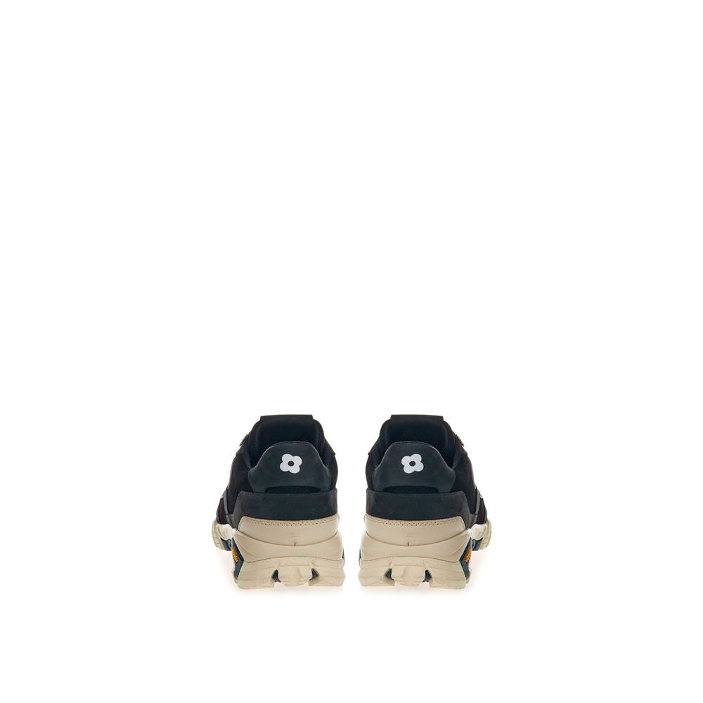 Lardini Black Suede Leather Sneaker -   -  Lardini.