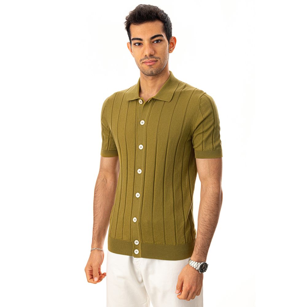 Gran Sasso Elegant Green Cotton T-Shirt for Men -   -  Gran Sasso.