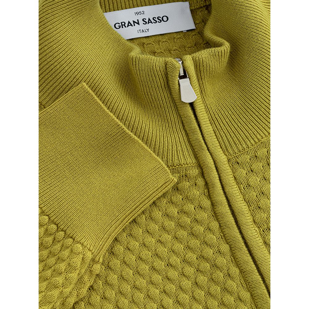 Gran Sasso Elegant Yellow Cotton Cardigan for Men -   -  Gran Sasso.