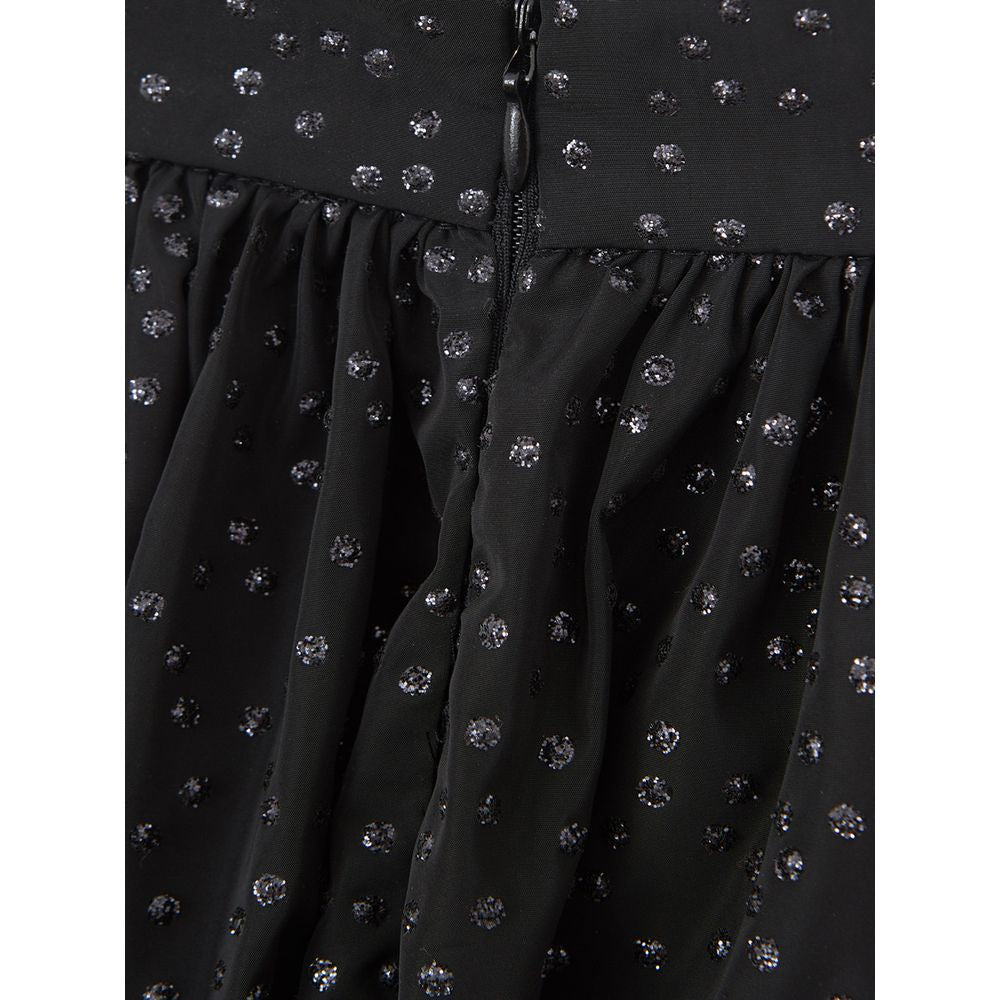 Lardini Elegant Black Polyethylene Midi Skirt -   -  Lardini.