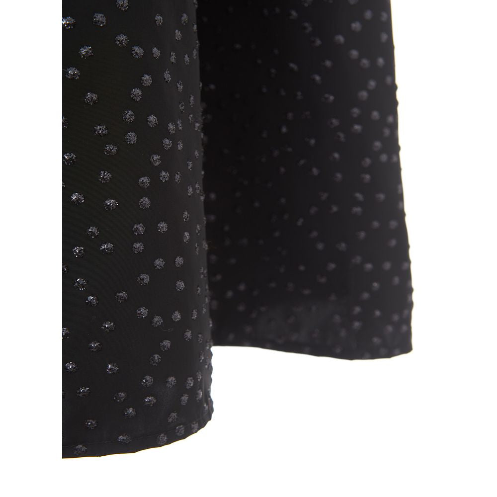 Lardini Elegant Black Polyethylene Midi Skirt -   -  Lardini.